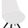 Voir la diapositive 6 : Paris Prix Chaise Design en Tissu Bouclé  Alisa  82cm Blanc & Noir