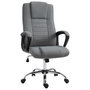 Voir la diapositive 1 : HOMCOM HOMCOM Fauteuil de bureau à roulettes chaise manager ergonomique pivotante hauteur réglable lin gris foncé