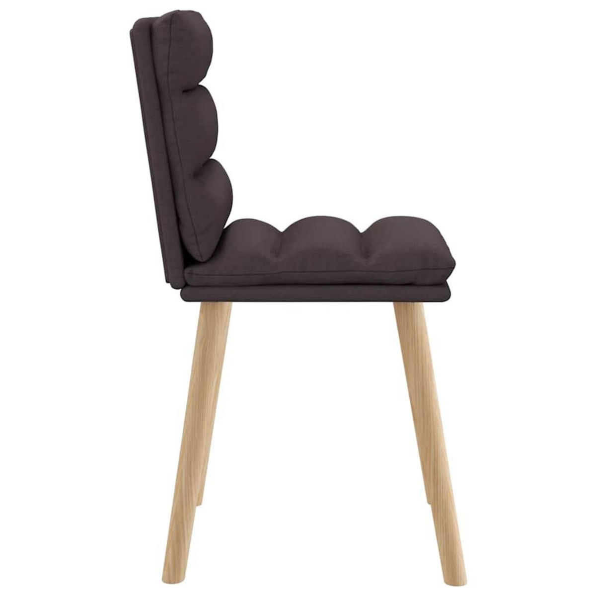 VIDAXL Chaises a manger lot de 2 marron fonce tissu