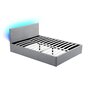 Voir la diapositive 2 : Lit coffre 140x190 cm avec sommier à lattes et tête de lit LED WILLOW