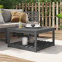 Voir la diapositive 1 : VIDAXL Table de jardin gris 82,5x82,5x45 cm bois massif de pin