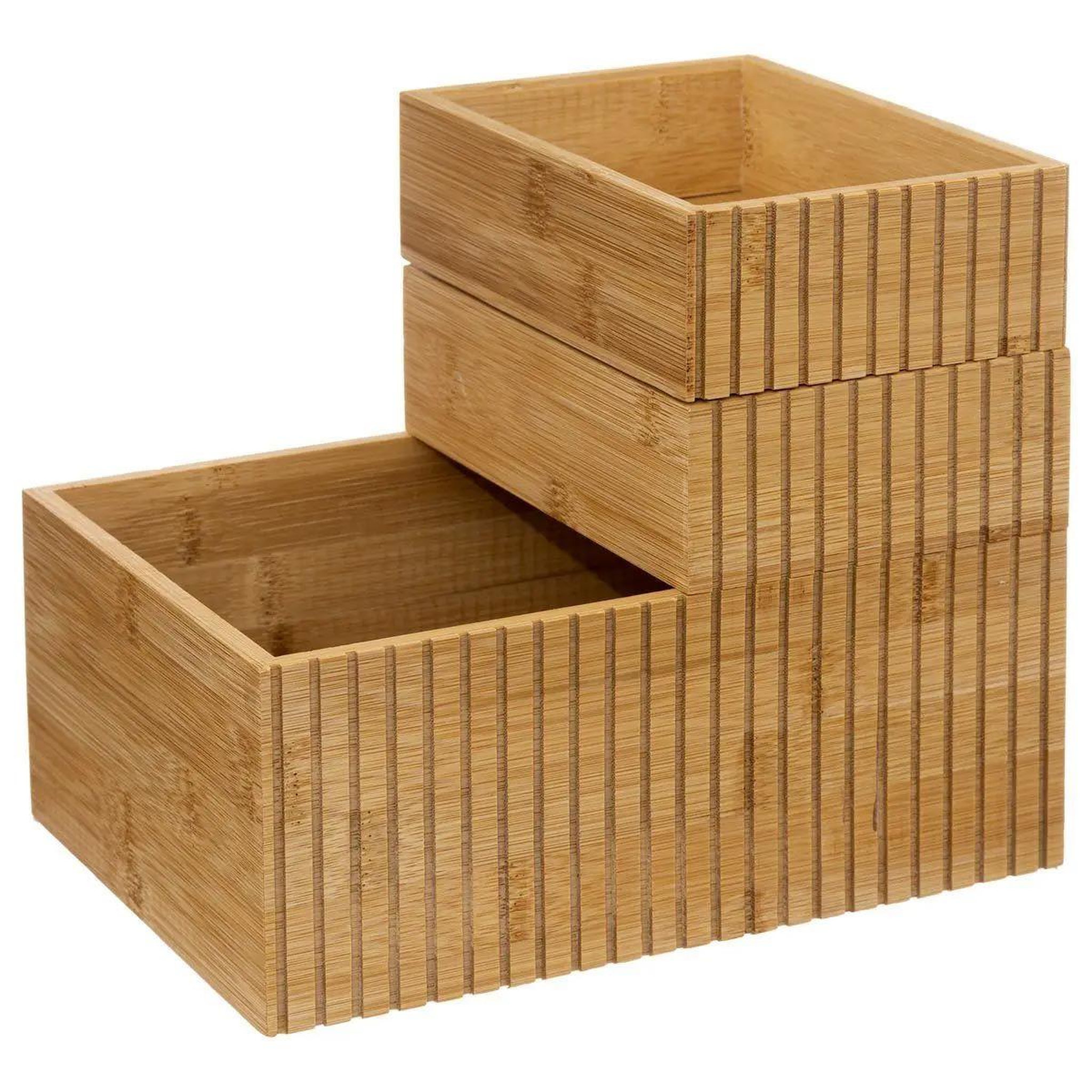 Voir la diapositive 2 : FIVE Lot de 3 organiseurs  terre inconnue  23cm beige