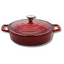Voir la diapositive 1 : ELO Cocotte en fonte émaillée basse 28 cm rouge cerise 3L Elo