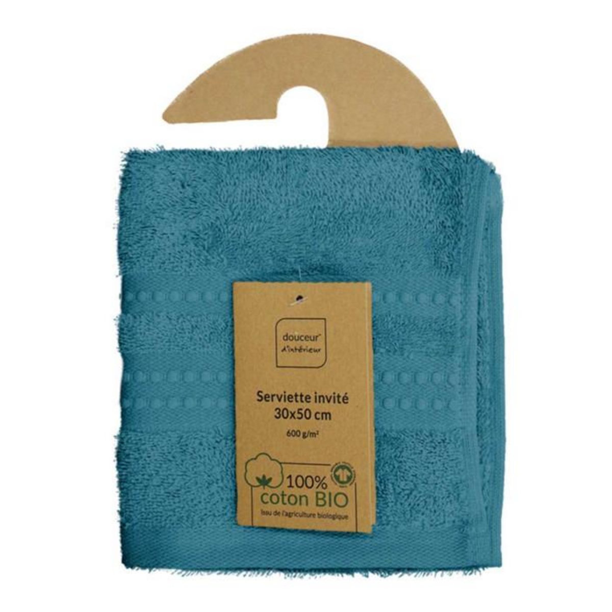 Paris Prix Serviette d'Invité  Excellence  30x50cm Bleu Orage