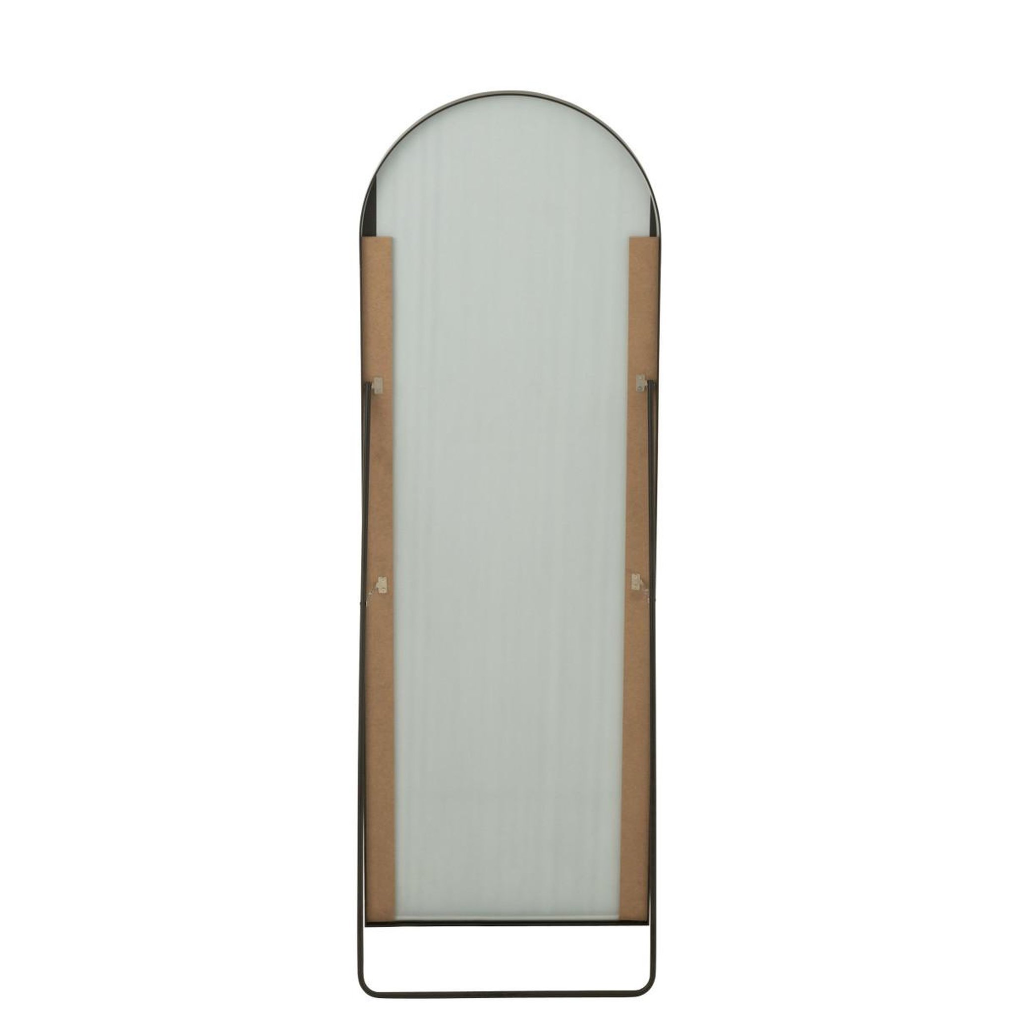 Voir la diapositive 4 : J-LINE Miroir sur Pied Arrondi  Lazaro  150cm Noir