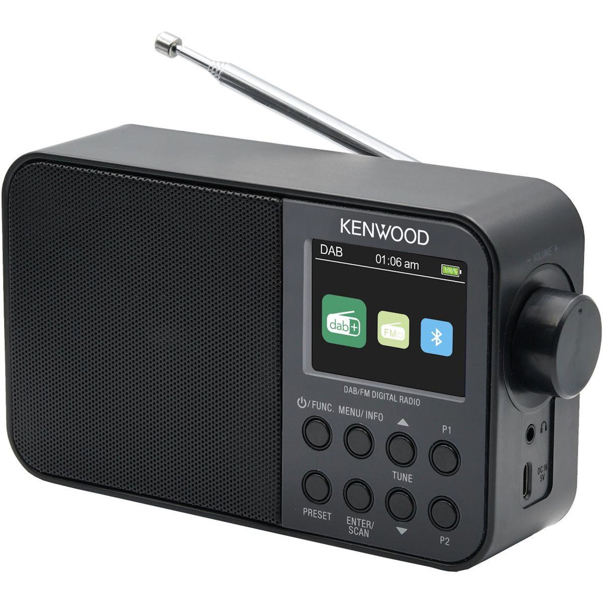 KENWOOD Radio DAB Radio DAB Bluetooth CRM30DAB-B Noir KENW