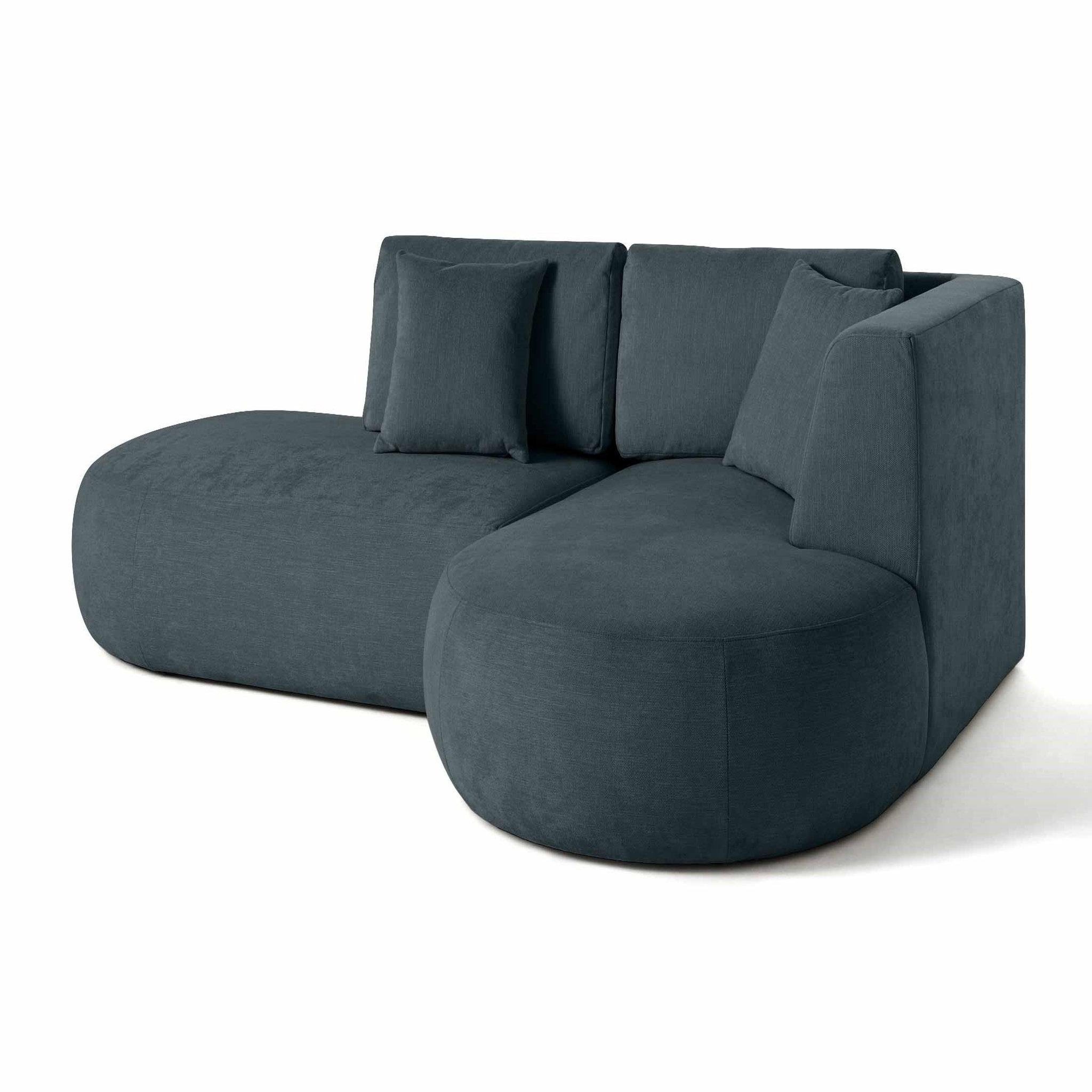 Voir la diapositive 2 : LISA DESIGN Santorini - canapé modulable d'angle droit - 4 places - en tissu texturé