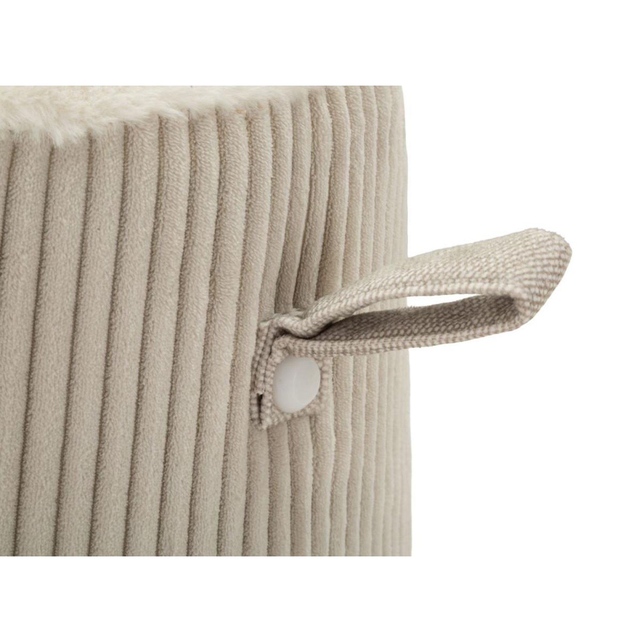 Voir la diapositive 3 : Paris Prix Pouf cône en tissu côtelé  dublino  45cm blanc