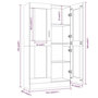 Voir la diapositive 6 : VIDAXL Armoire a vitrine Chene brun 82,5x30,5x150 cm Bois d'ingenierie