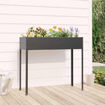 VIDAXL Jardiniere Anthracite 100,5x40,5x90 cm Acier galvanise