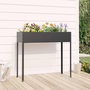 Voir la diapositive 1 : VIDAXL Jardiniere Anthracite 100,5x40,5x90 cm Acier galvanise
