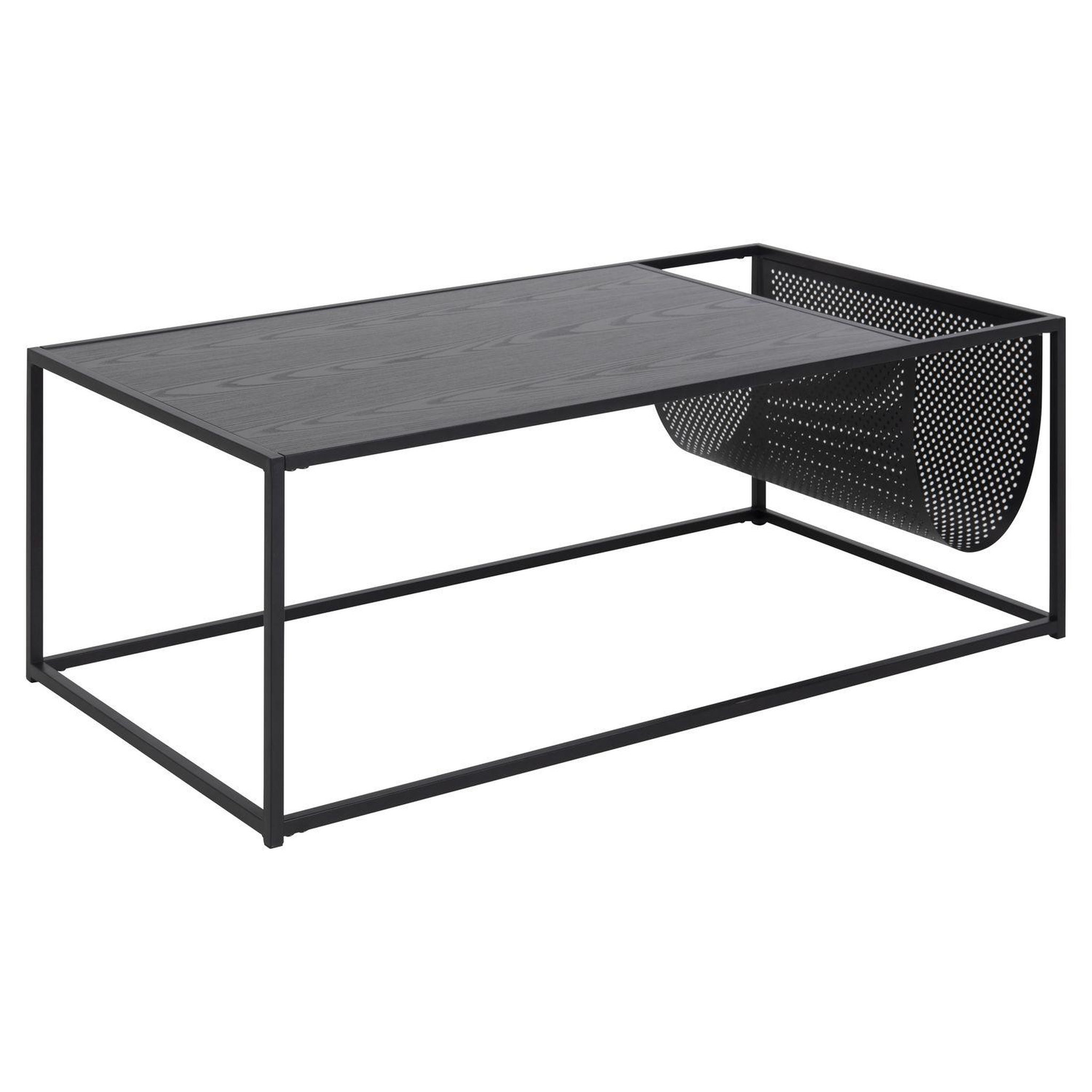 Voir la diapositive 1 : TOILINUX Table basse rectangulaire avec range magazine en mdf et métal