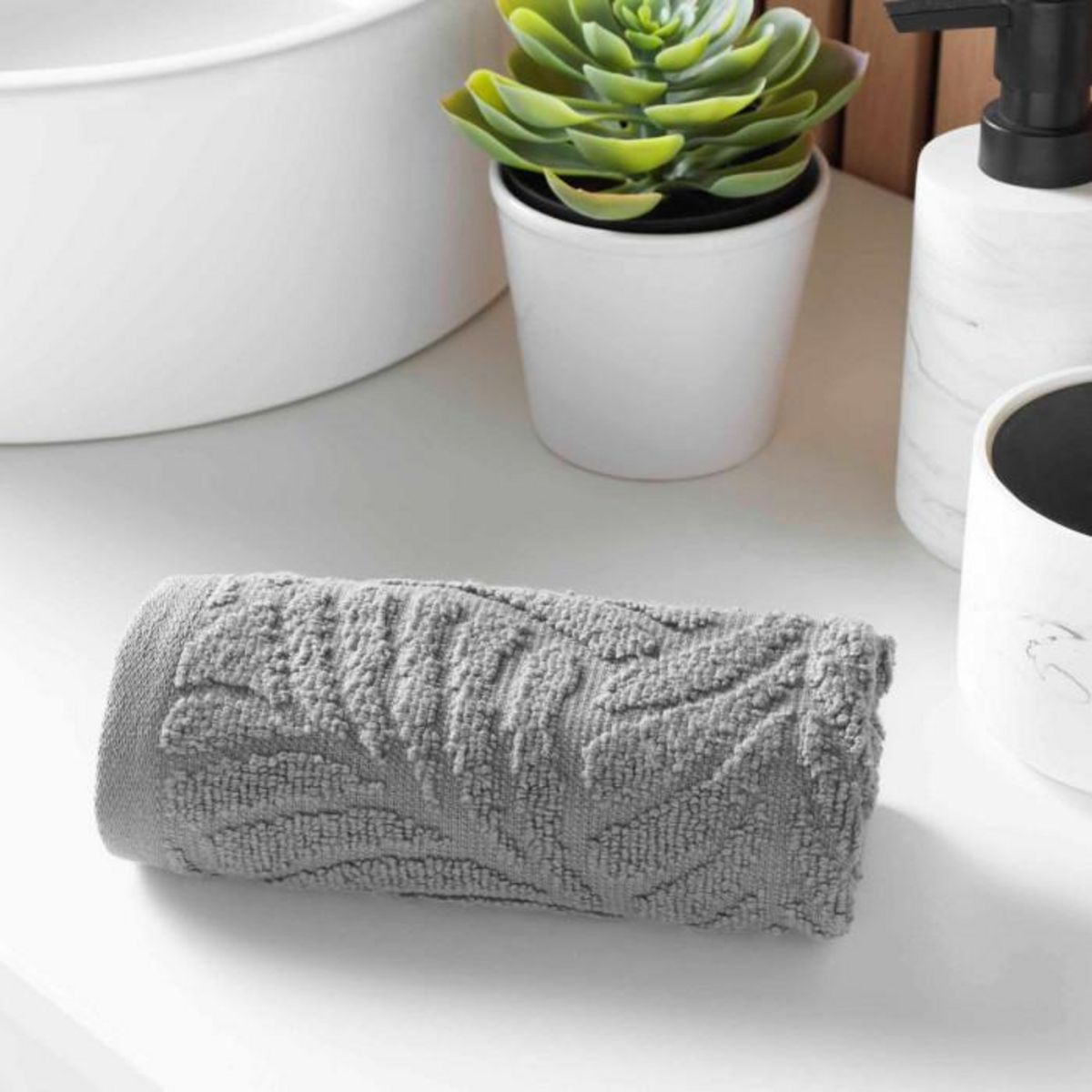 Paris Prix Serviette d'Invité  Madeira  30x50cm Gris Clair