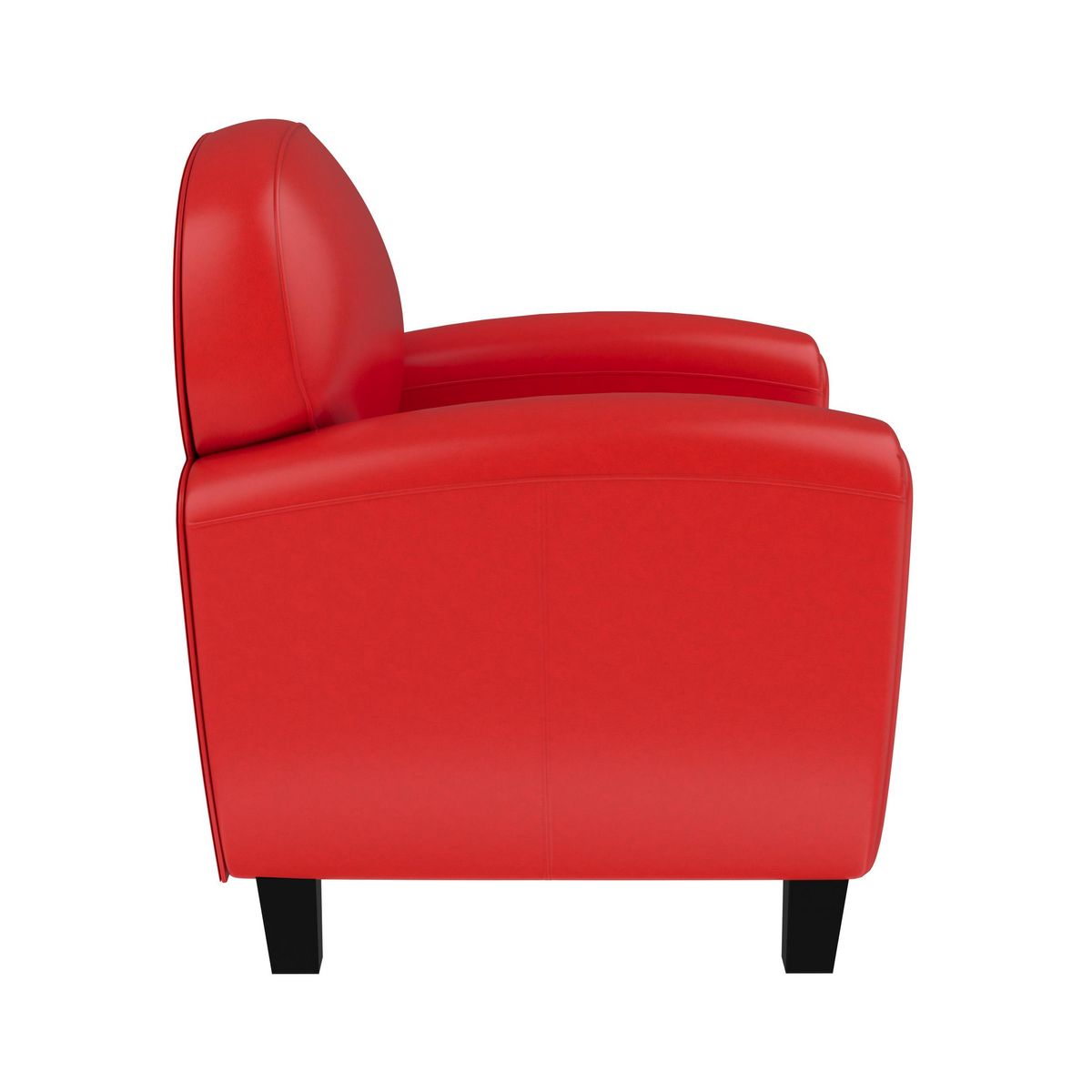 Rendez vous déco Fauteuil noir en croute de cuir enduite - Club