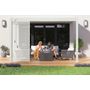 Voir la diapositive 1 : OMBREA Pergola bioclimatique - Adossée - Blanche -  3x4m - OMBREA