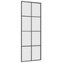 Voir la diapositive 5 : VIDAXL Porte coulissante kit de quincaillerie noir 76x205 cm verre ESG