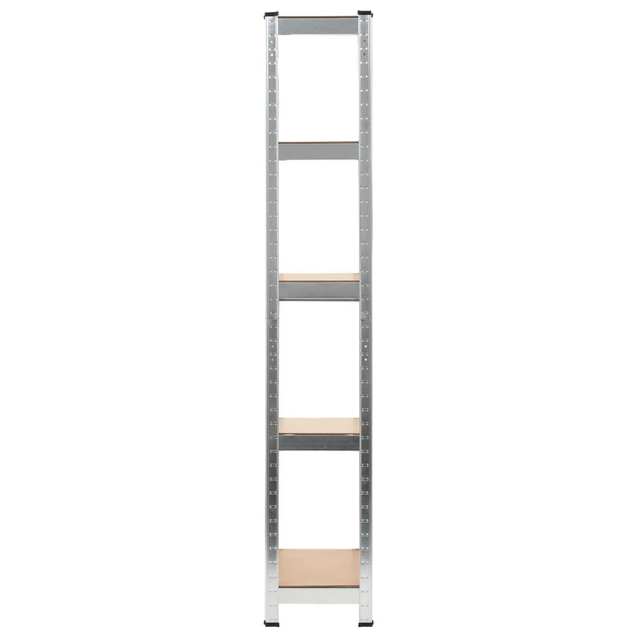 Voir la diapositive 3 : VIDAXL Etagere de rangement 5 niveaux Argente Acier et bois ingenierie