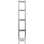 Voir la diapositive 3 : VIDAXL Etagere de rangement 5 niveaux Argente Acier et bois ingenierie