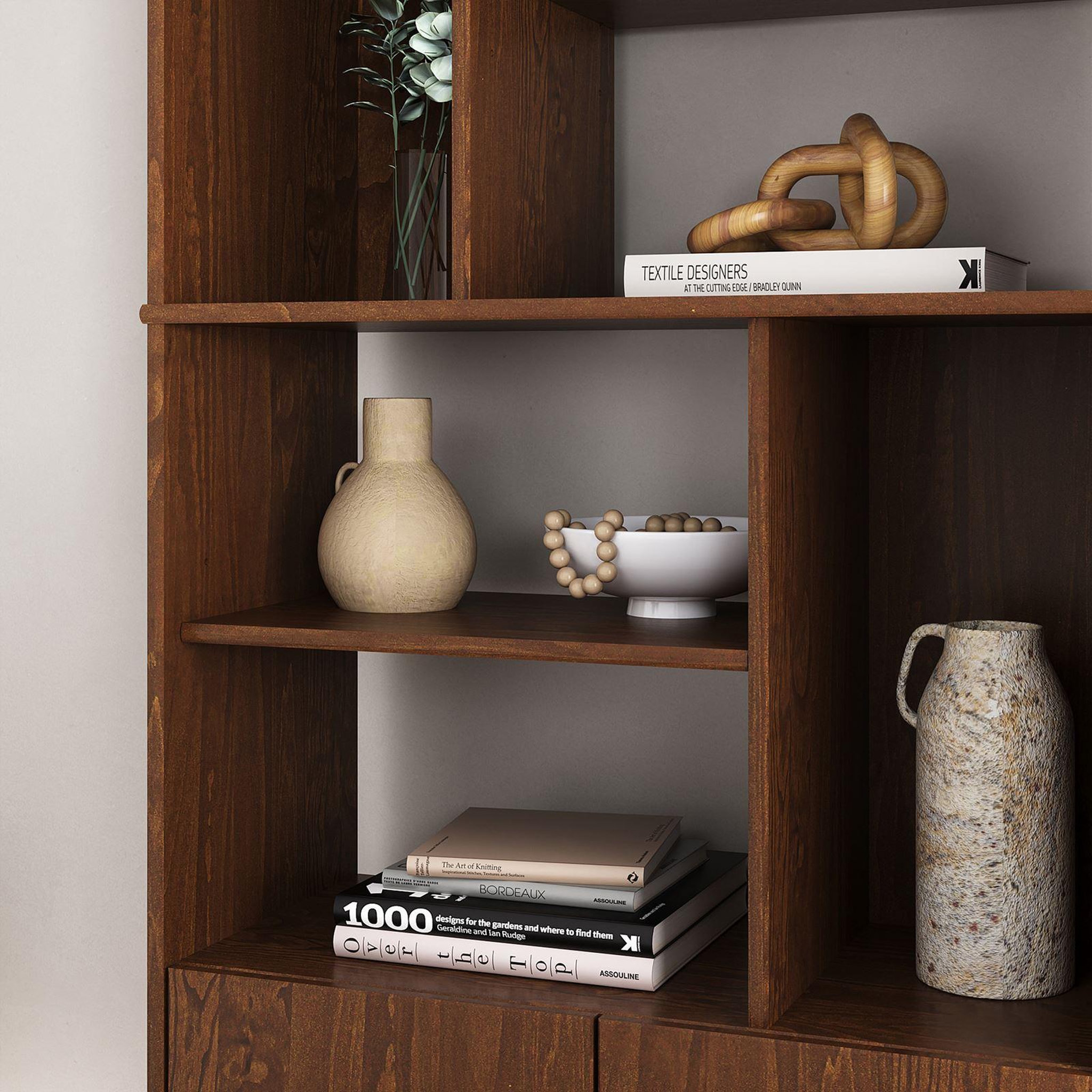 Voir la diapositive 4 : IDIMEX Buffet haut SIMONA H 188 cm en bois massif