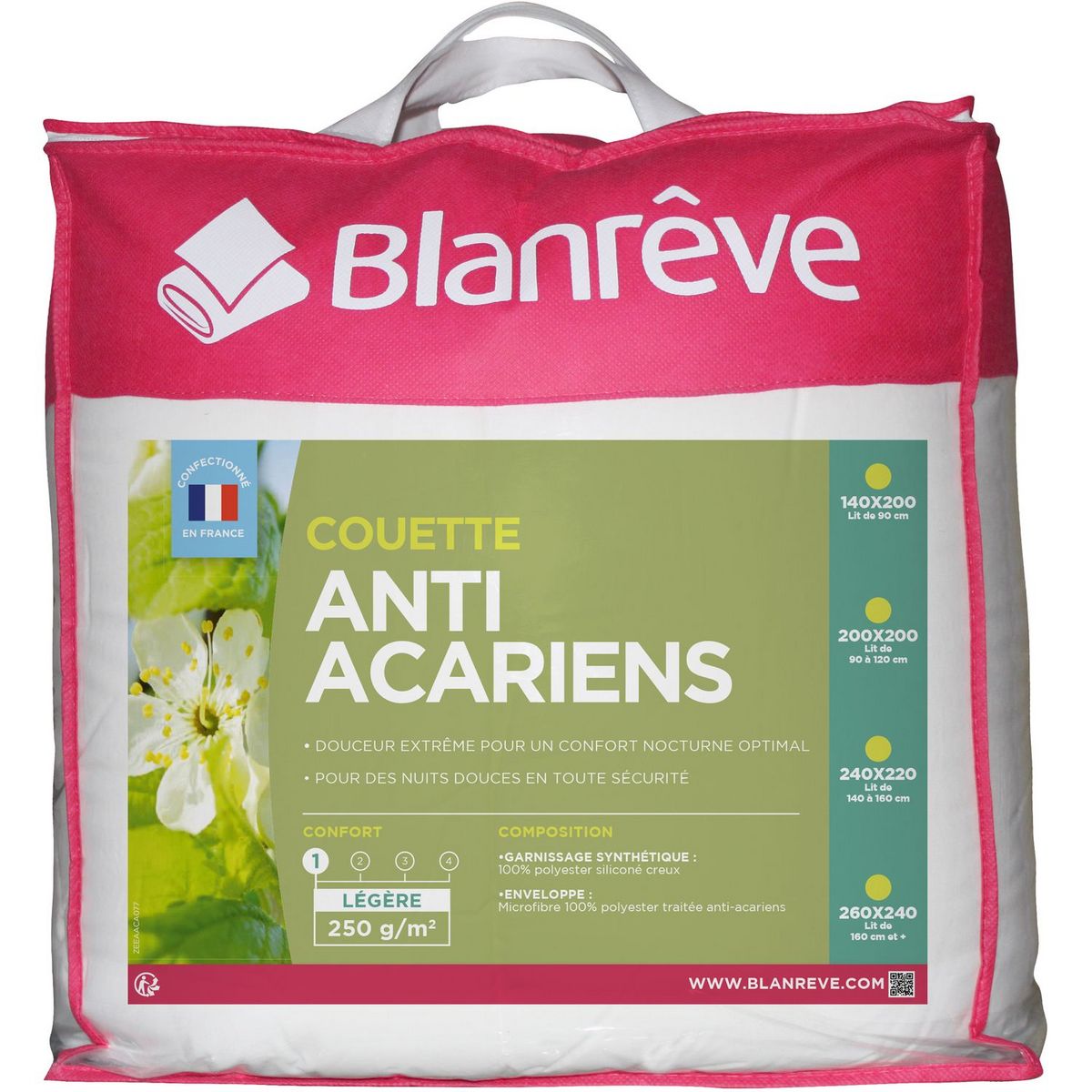BLANREVE Couette légère en microfibre anti-acariens