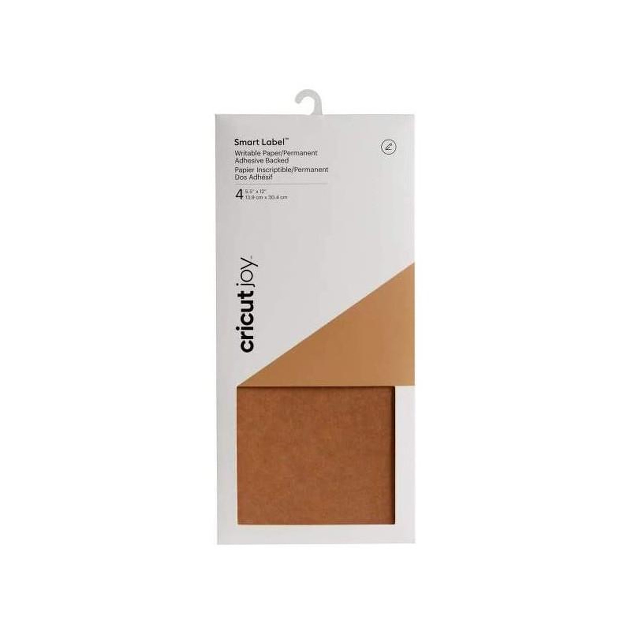 CRICUT Pack de 4 feuilles Cricut Joy Smart Label 13,9 x 30,4 cm Marron kraft