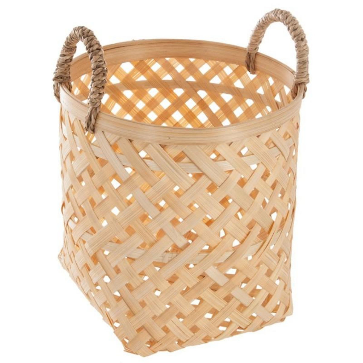  Lot de 3 Paniers de Rangement  Bambou  35cm Naturel