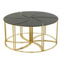 Voir la diapositive 1 : Paris Prix Lot de 6 Tables d'Appoint  Tornado  48cm Or