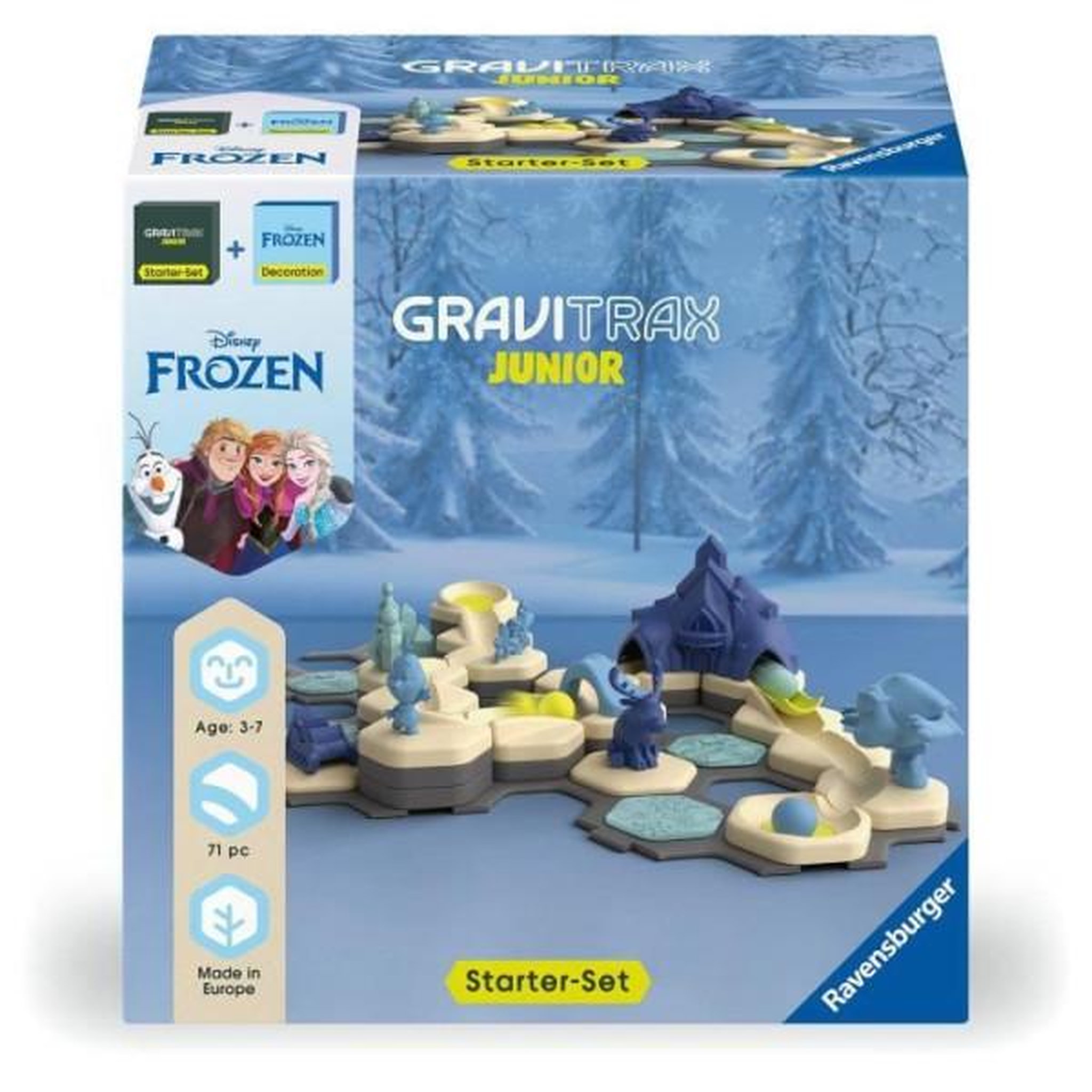 Voir la diapositive 2 : RAVENSBURGER Gravitrax junior starter set la reine des neiges, circuits de billes, 71 pieces, ravensburger 73385, des 3 ans