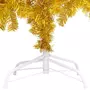 VIDAXL Arbre de Noël artificiel pre-eclaire et boules dore 150 cm PET