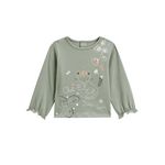 Petit Béguin T-shirt bébé manches longues kaki Lily. Coloris disponibles : Vert