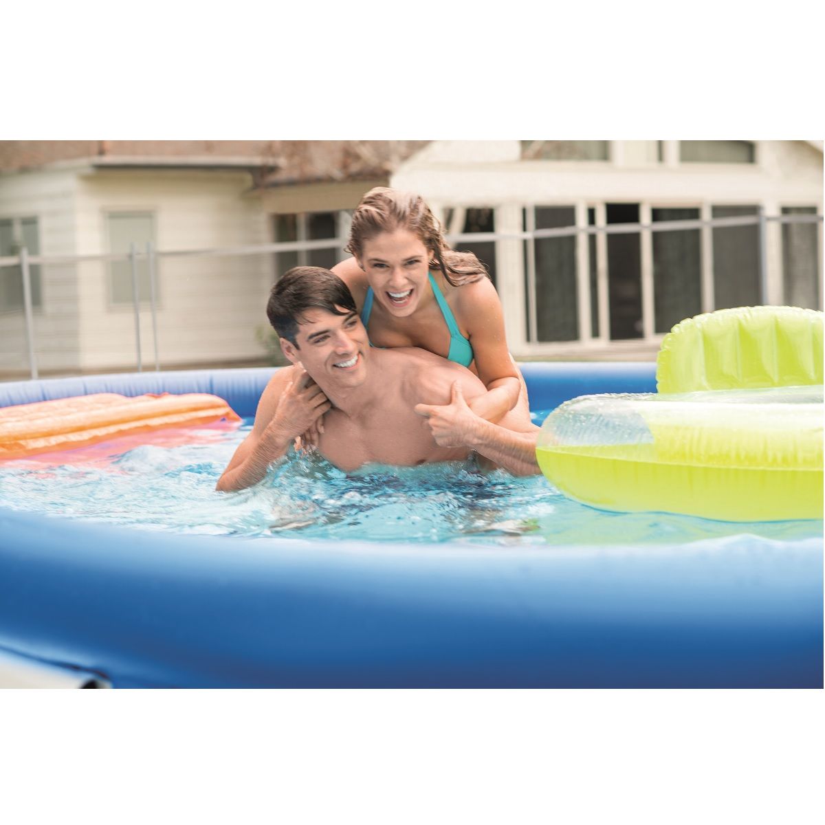 INTEX Piscine autoportée ronde 4,57 x H1,07m Fast Set