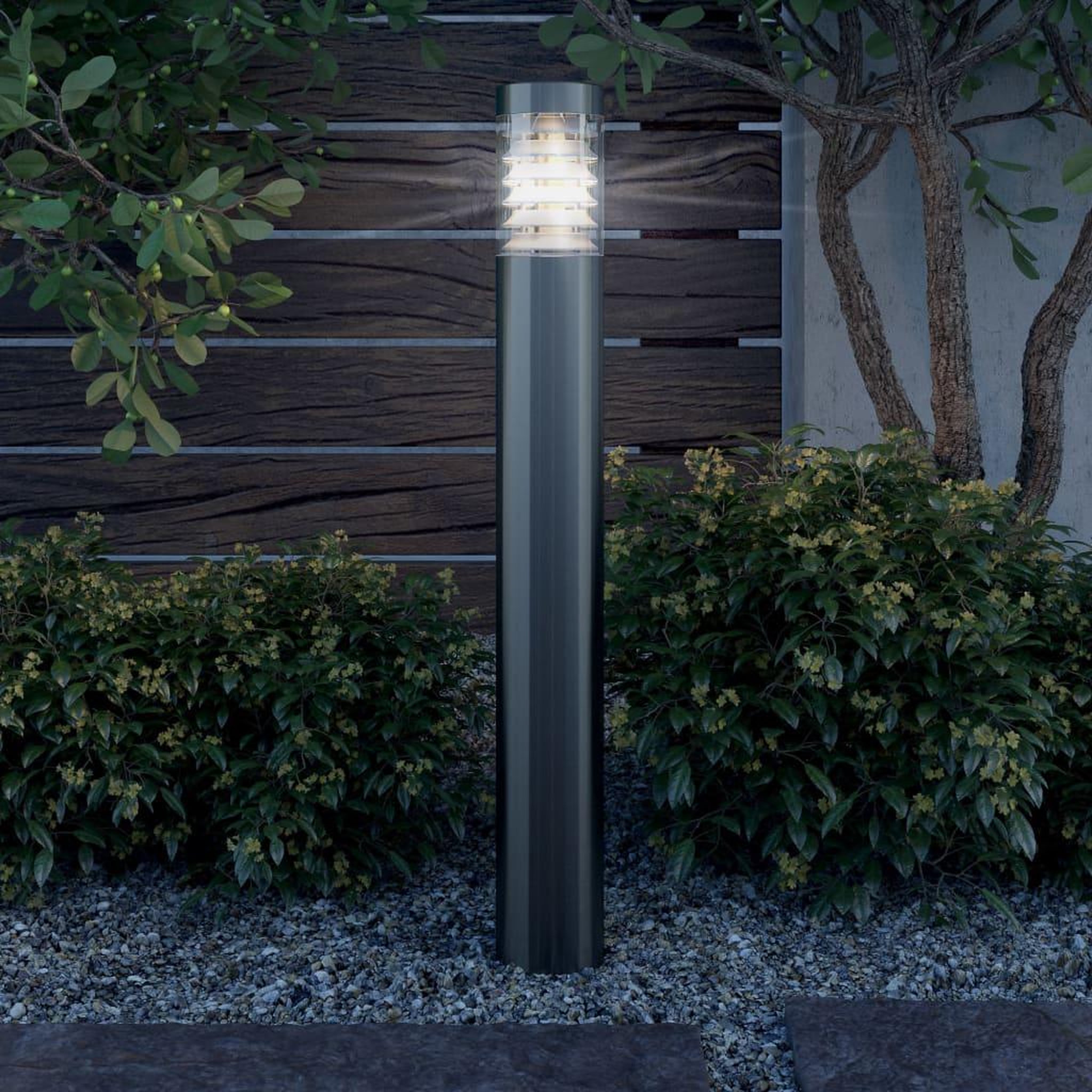 Voir la diapositive 5 : VIDAXL Lampadaire d'exterieur Acier inoxydable