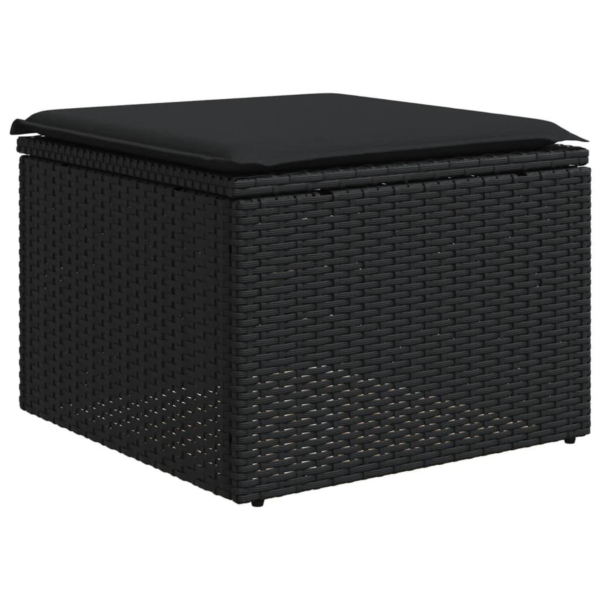 Voir la diapositive 5 : VIDAXL Salon de jardin 7 pcs avec coussins noir resine tressee