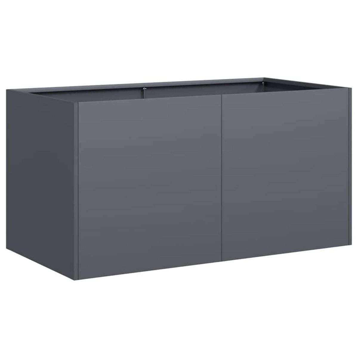VIDAXL Jardiniere anthracite 80x40x40 cm acier lamine a froid