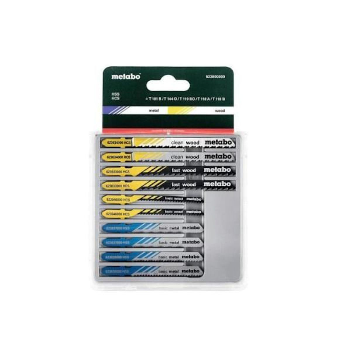 METABO Lames pour scies sauteuses METABO - Lot de 10 - Bois, métal, plastique - HCS/HSS