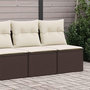 Voir la diapositive 1 : VIDAXL Salon de jardin avec coussins 2pcs marron resine tressee acacia