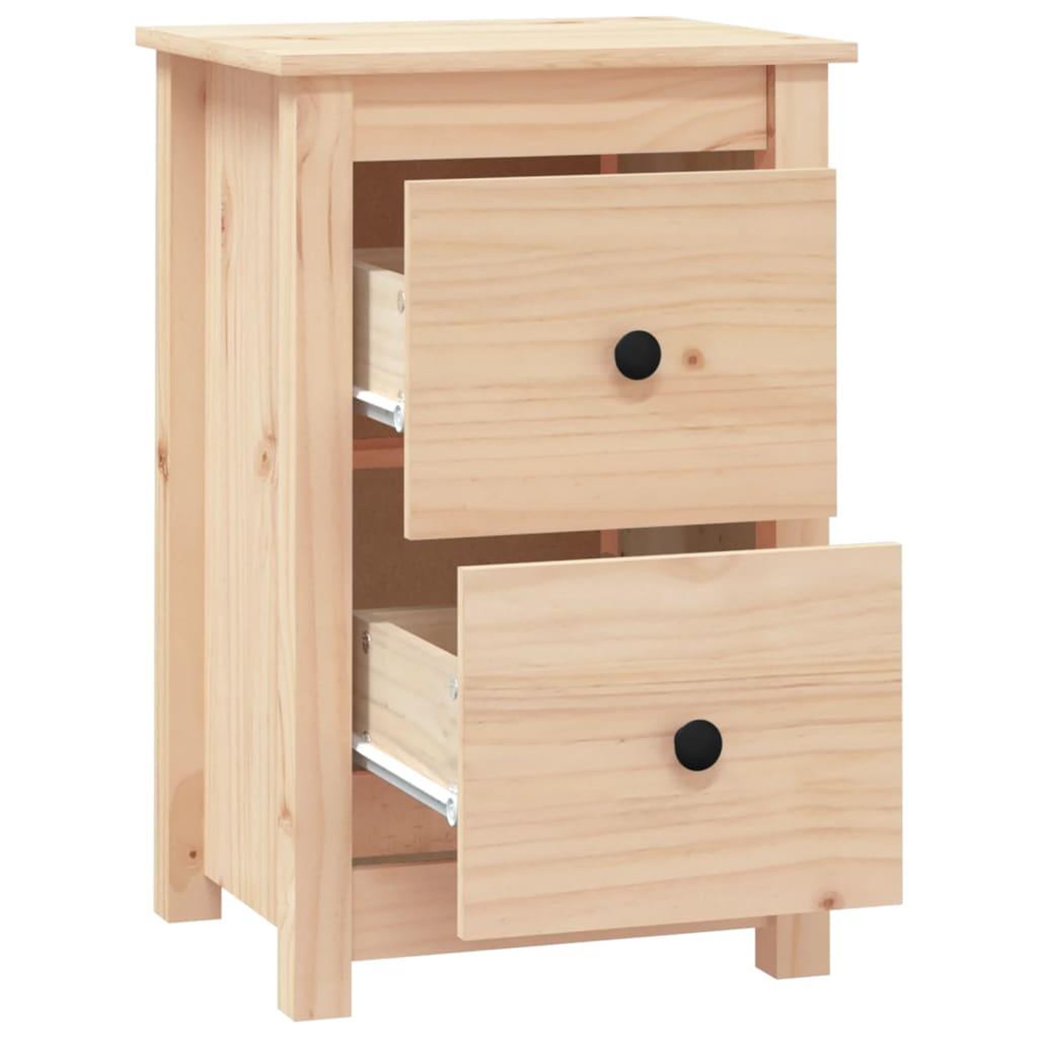 Voir la diapositive 4 : VIDAXL Table de chevet 40x35x61,5 cm Bois de pin massif