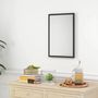 Voir la diapositive 2 : HOMCOM Miroir mural rectangulaire dim. 40L x 60H cm cadre bois noir