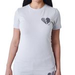 Project X T shirt  Femme Project X Paris Cœur Brisé. Coloris disponibles : Violet