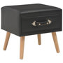 Voir la diapositive 1 : VIDAXL Table de chevet Noir 40x35x40 cm Similicuir