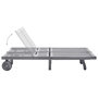 Voir la diapositive 3 : VIDAXL Chaise longue de jardin 2 places avec coussin Gris Acacia