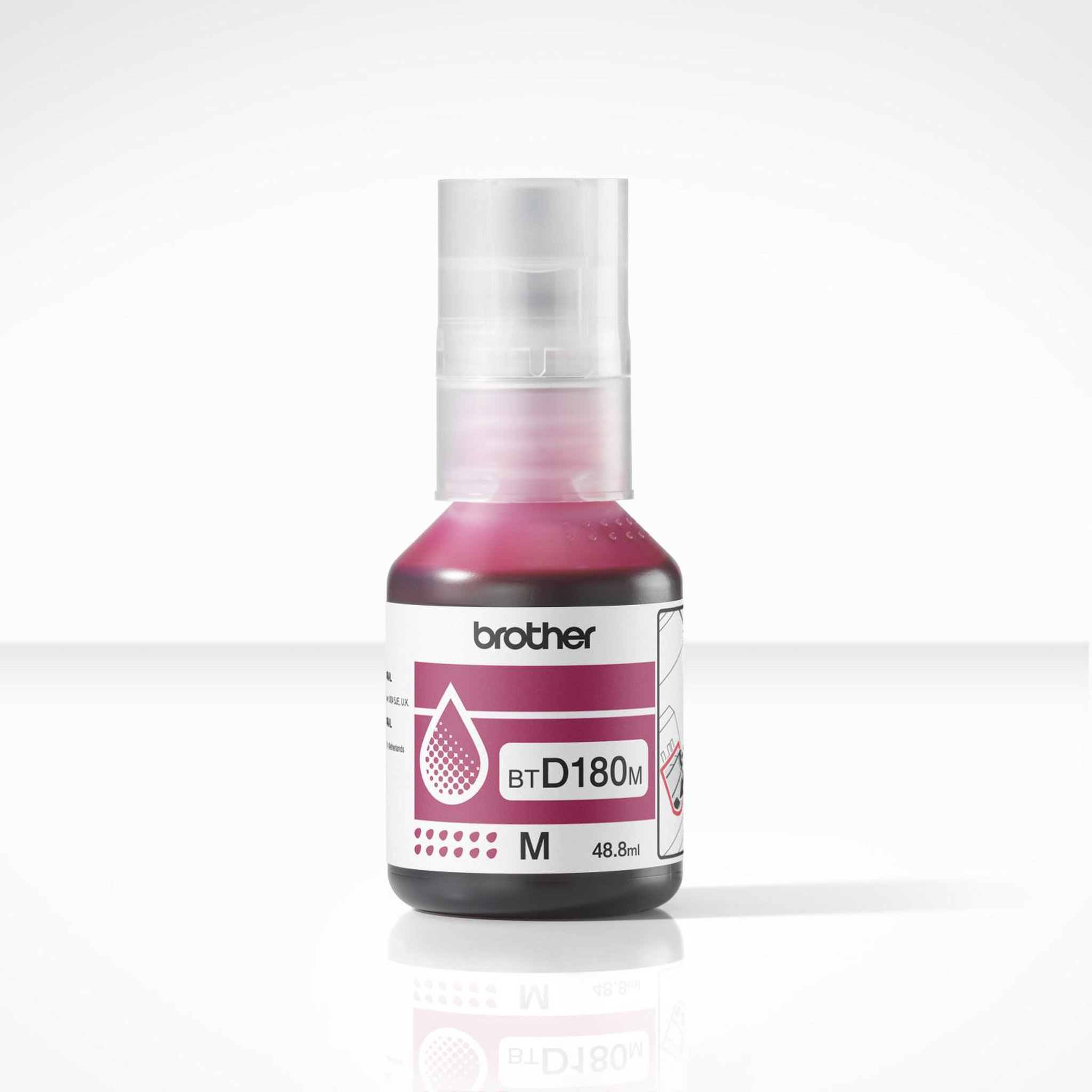 Voir la diapositive 3 : Brother Cartouche d'encre bouteille d'encre btd180 magenta - btd180m