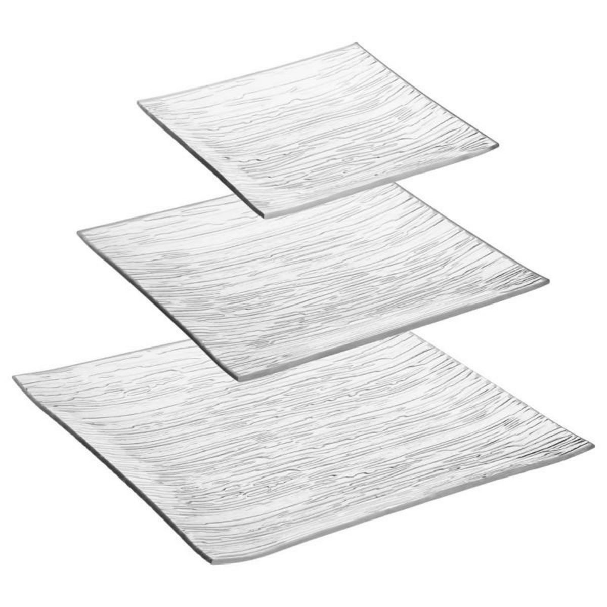  Service de Table 18 Pièces  Strié  Transparent