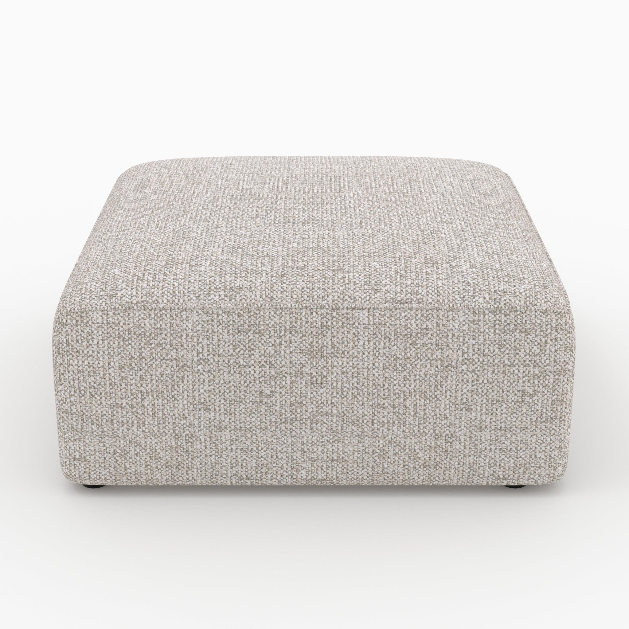 Voir la diapositive 5 : MAISON PAVANE Pouf carré pour canapé modulable en tissu beige-hestia