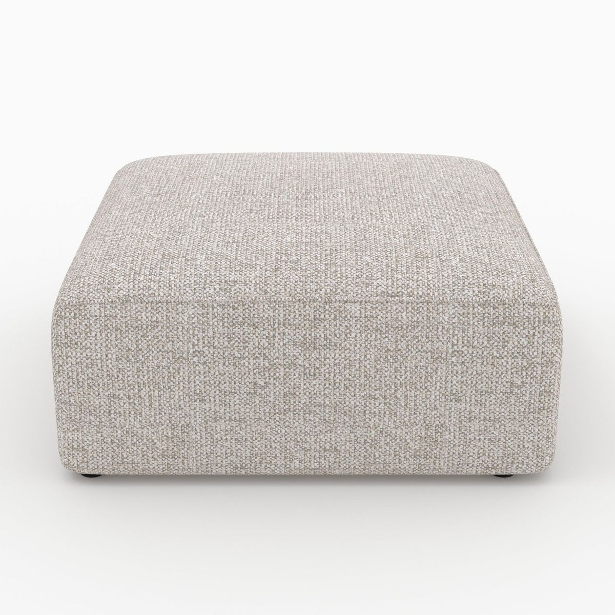 Rendez vous déco Pouf carré pour canapé modulable en tissu beige-Hestia