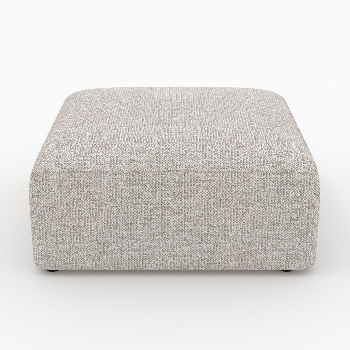 Rendez vous déco Pouf carré pour canapé modulable en tissu beige-Hestia