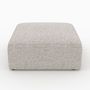 Voir la diapositive 4 : Rendez vous déco Pouf carré pour canapé modulable en tissu beige-Hestia