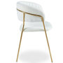 Voir la diapositive 5 : Paris Prix Lot de 8 Chaises en Bouclette  Batora  79cm Crème & Or