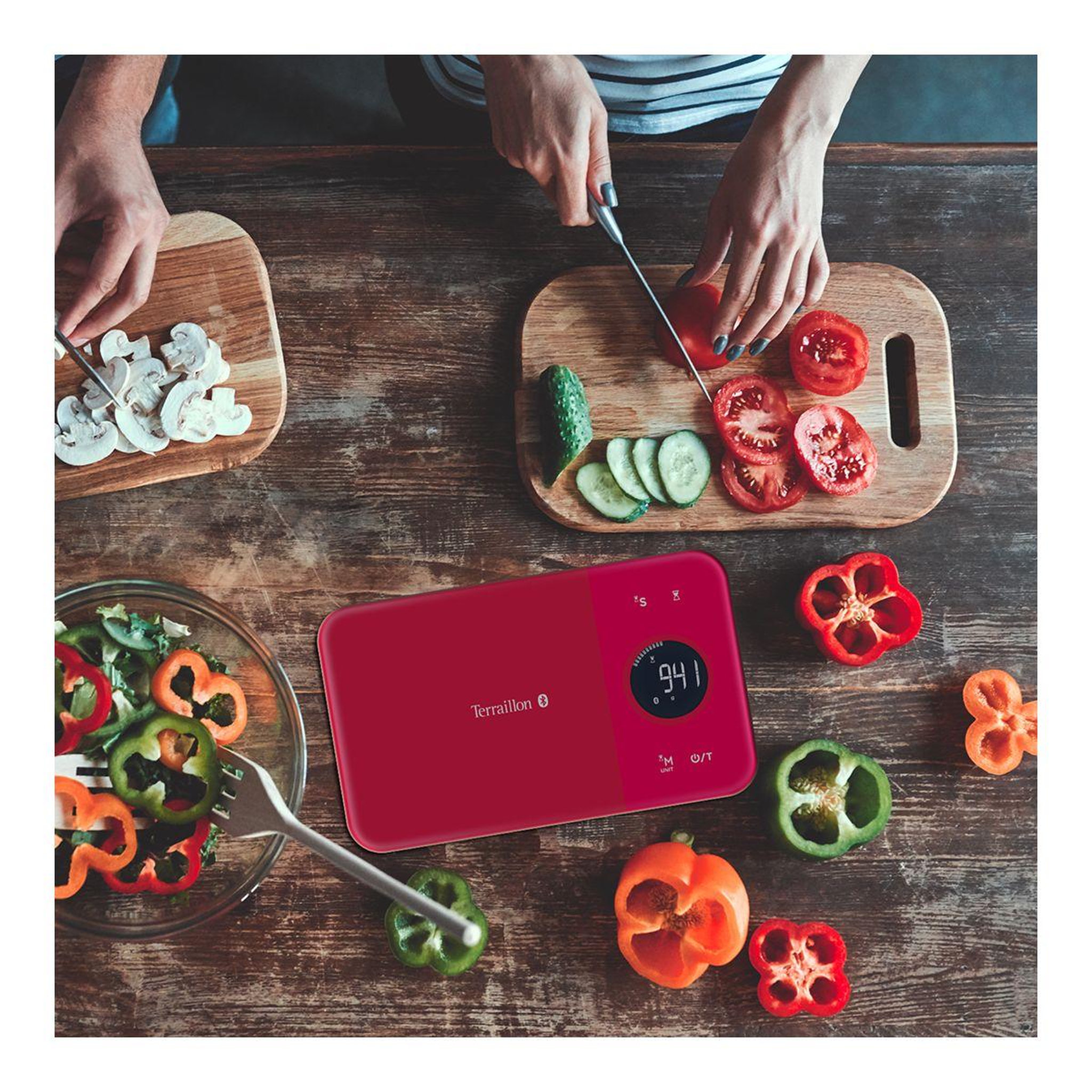 Voir la diapositive 3 : Terraillon Balance connectée nutritab cranberry