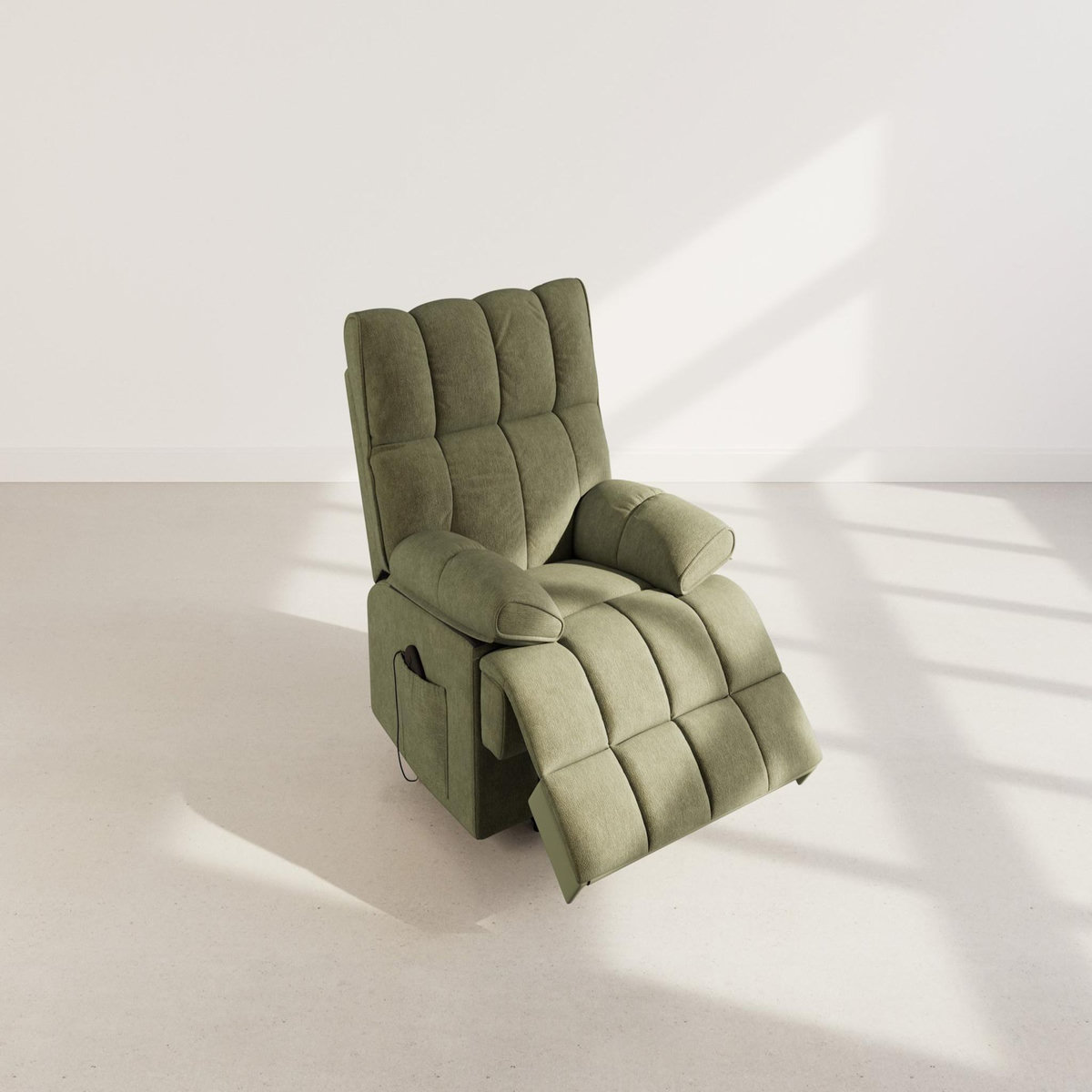 BEST MOBILIER Chandler - fauteuil relax électrique en velours texturé